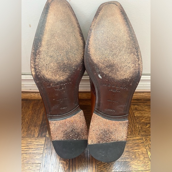 MEZLAN Mens Leather Brown Tassel Dress Shoes - Picture 8 of 9